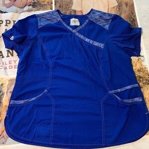 Blue scrub top